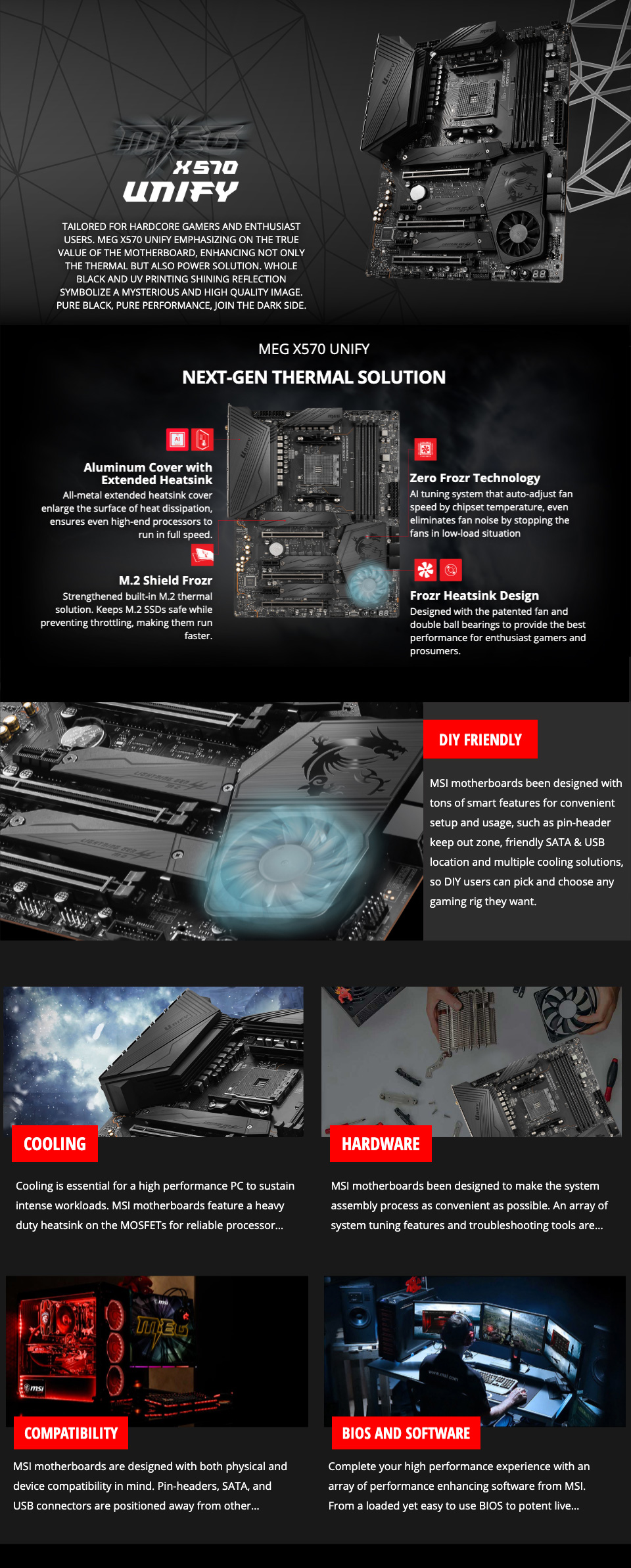 MSI MEG X570 Unify Motherboard features