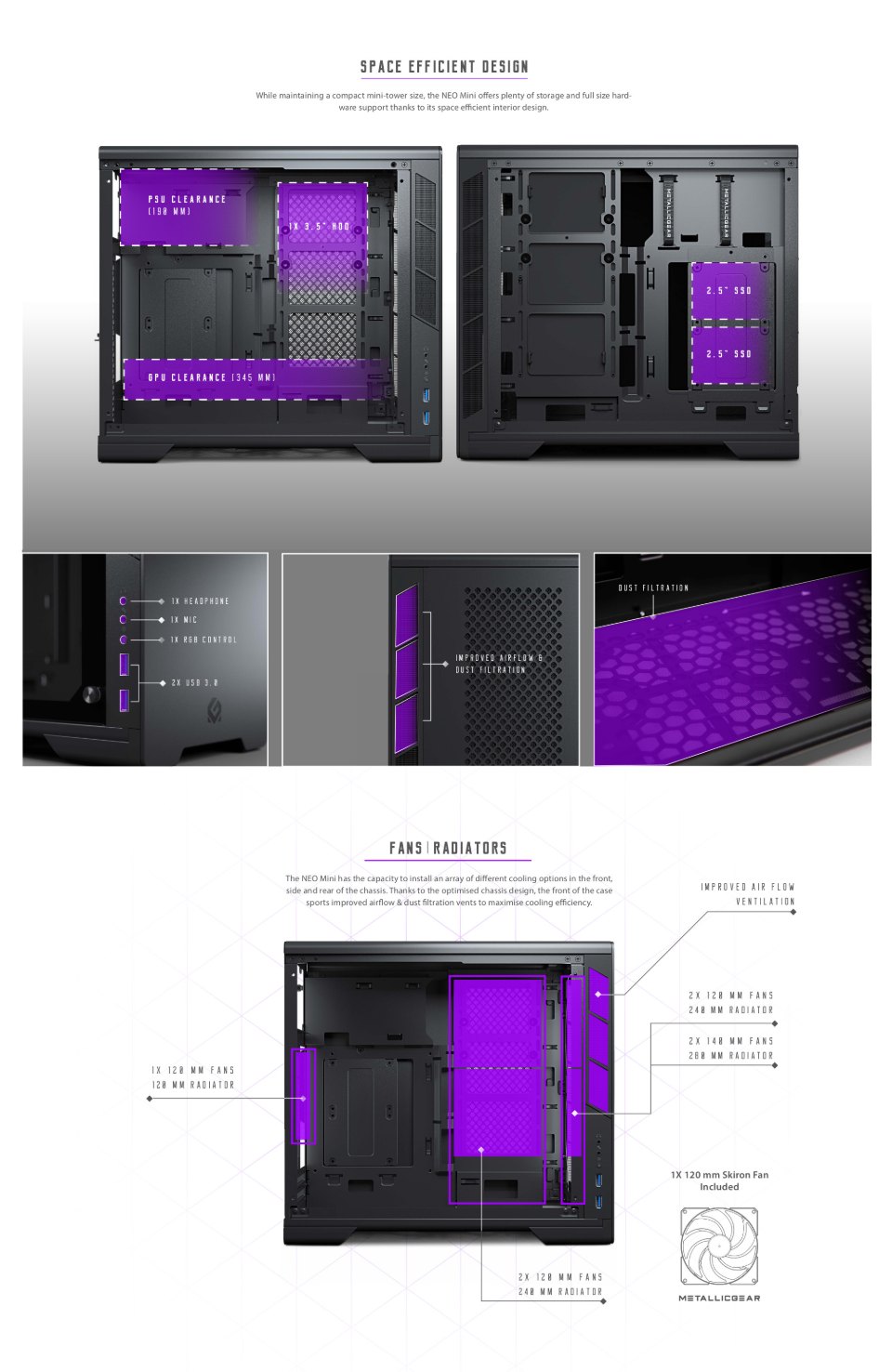 Buy MetallicGear Neo Mini Case Silver V2 [MGNE210_SR02] PC Case Gear