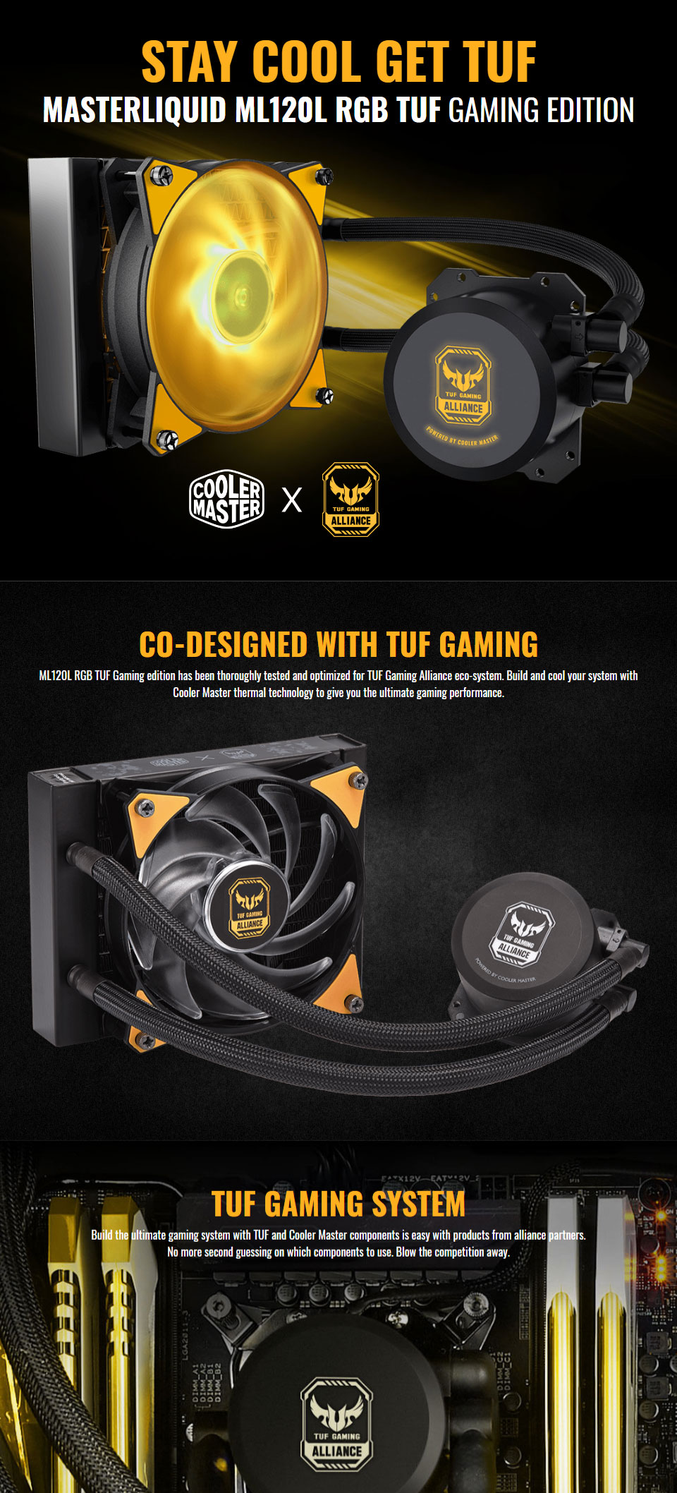 Buy Cooler Master MasterLiquid ML120L TUF RGB AIO Cooler [MLWD12M