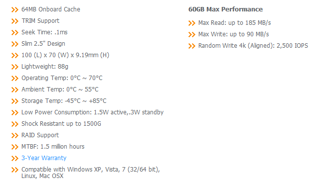 Buy OCZ Vertex Plus 60GB SSD [MMOCSSD2VTXP60] PC Case Gear Australia