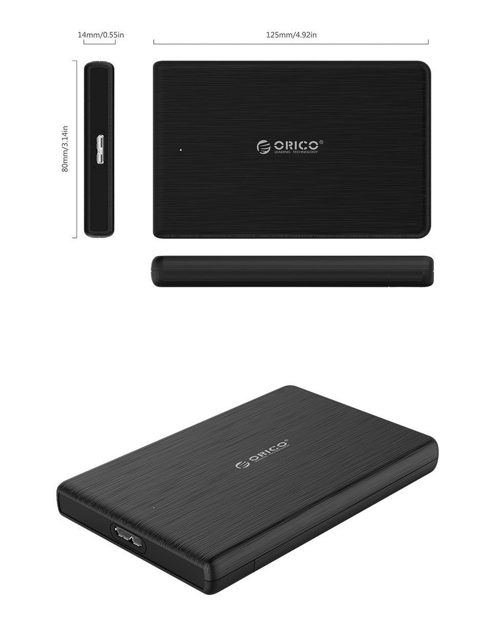 Buy Orico 2.5in USB 3.0 Hard Drive Enclosure [ORICO2189U3BK] PC