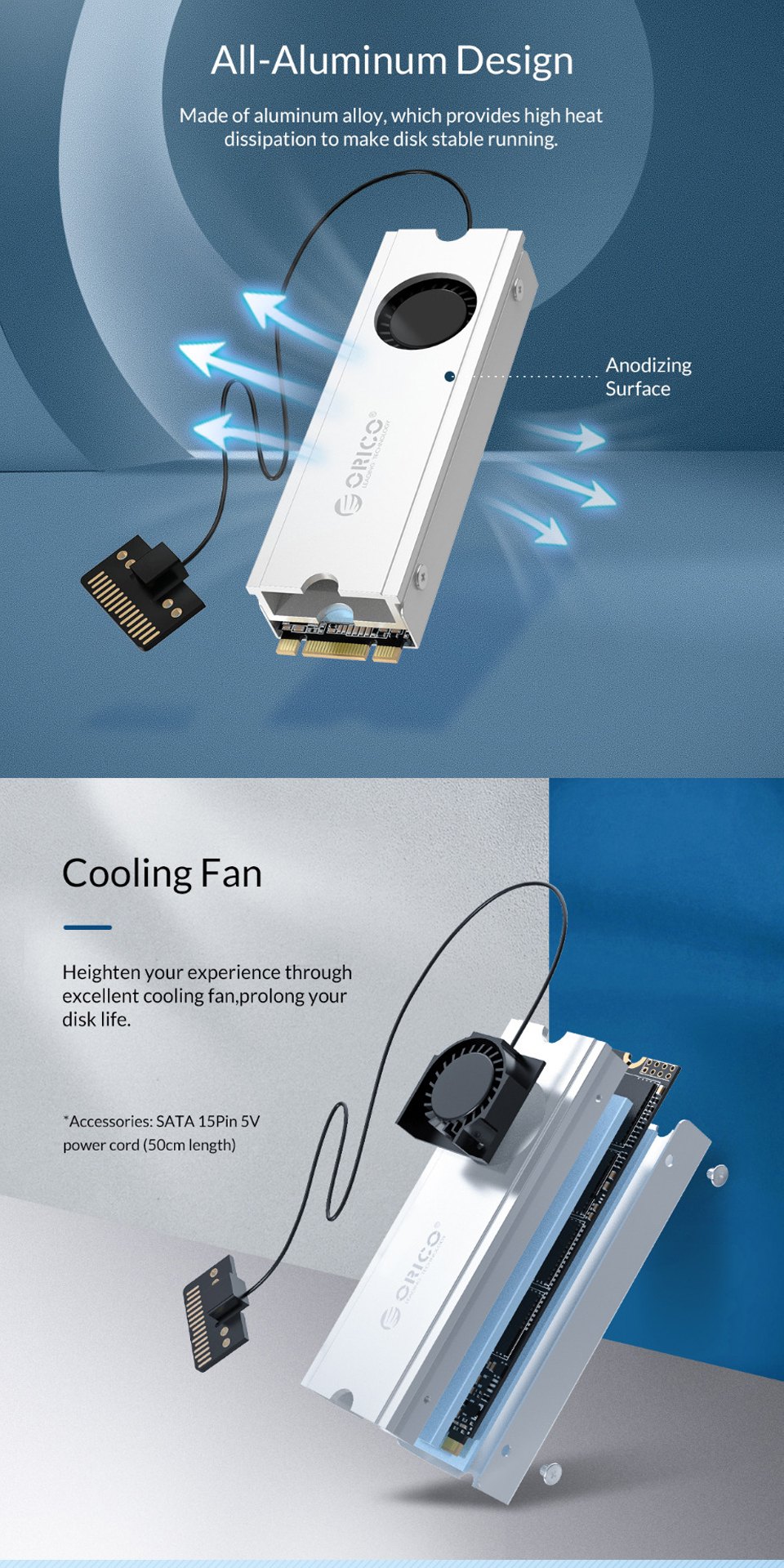 Buy Orico M.2 Heat Sink Silver PC Case Gear Australia