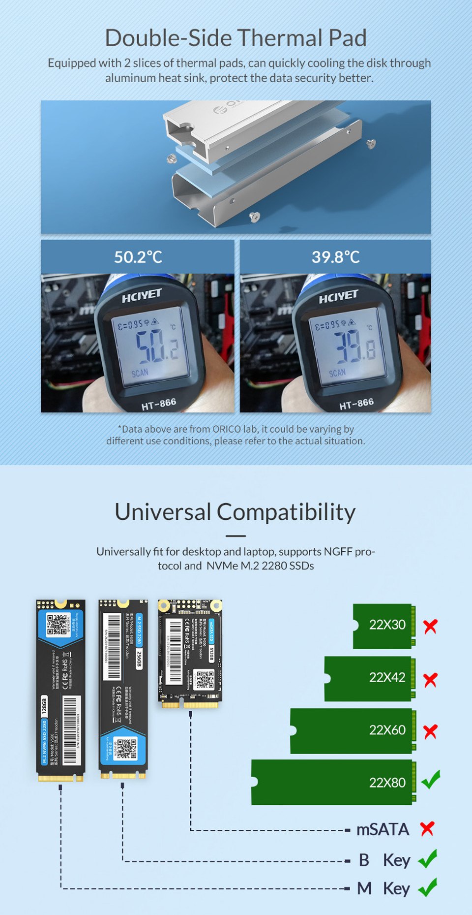 Buy Orico M.2 Heat Sink Silver PC Case Gear Australia