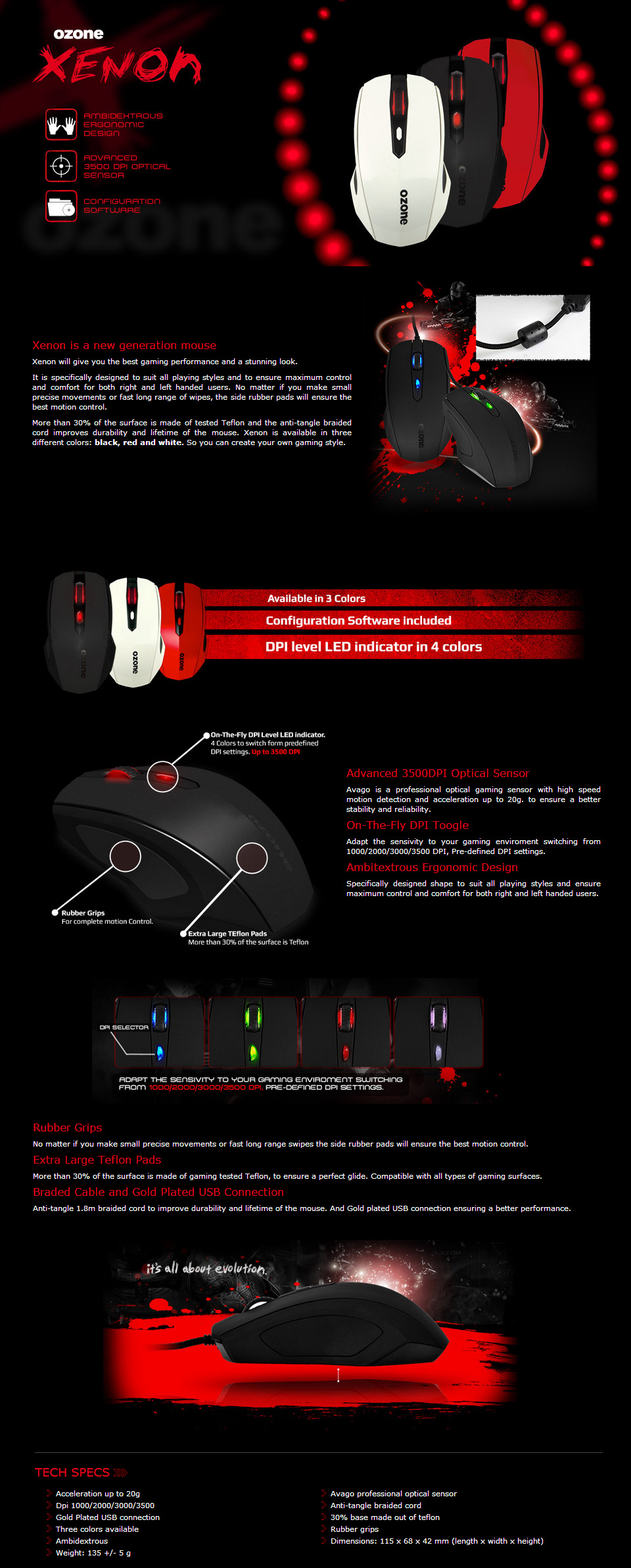 Buy Ozone Gaming Gear Xenon Black Gaming Mouse [OZ-XENONBLK] | PC Case ...