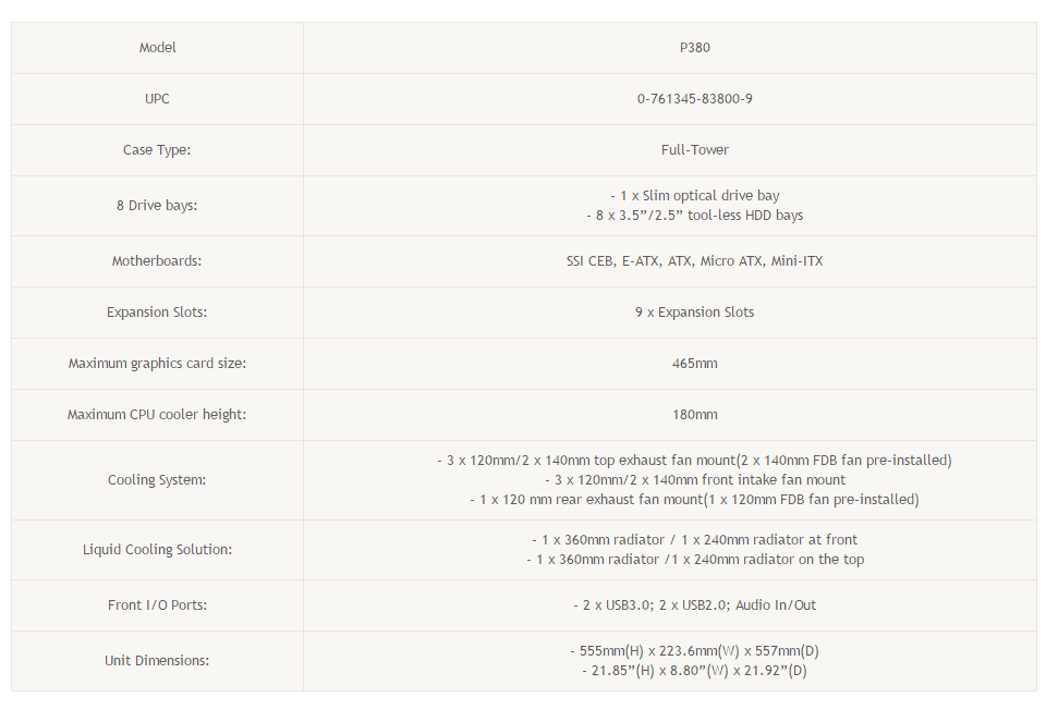 Buy Antec P380 Aluminum Case [P380B] | PC Case Gear Australia