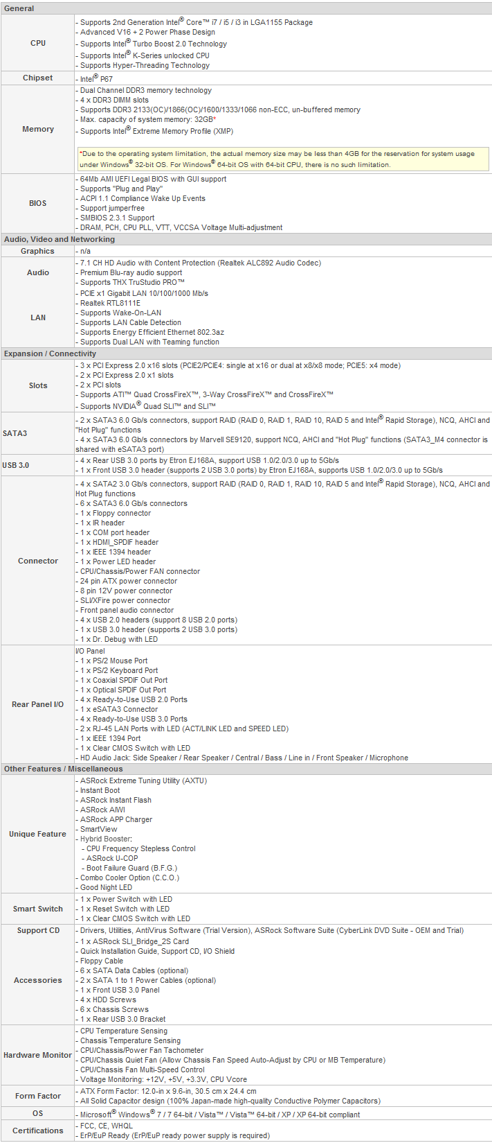 Pirkti ASRock P67 Pro3 SE Intel P67 ATX DDR3 LGA1155 2 X PCI-E X16 - Foto 14