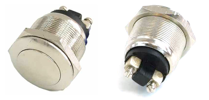 Buy Phobya 19mm Push Button Silver [PH-71124] | PC Case Gear Australia