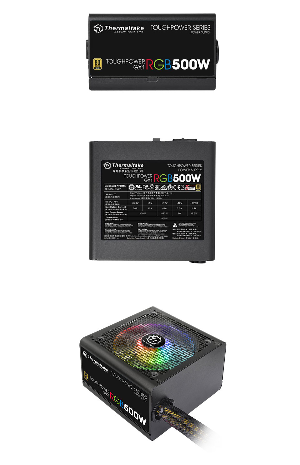 Buy Thermaltake Toughpower GX1 RGB Gold 500W Power Supply [PS-TPD ...
