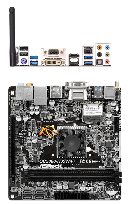 Buy ASRock QC5000-ITX/WIFI Mini ITX Motherboard [QC5000-ITX/WIFI] | PC ...