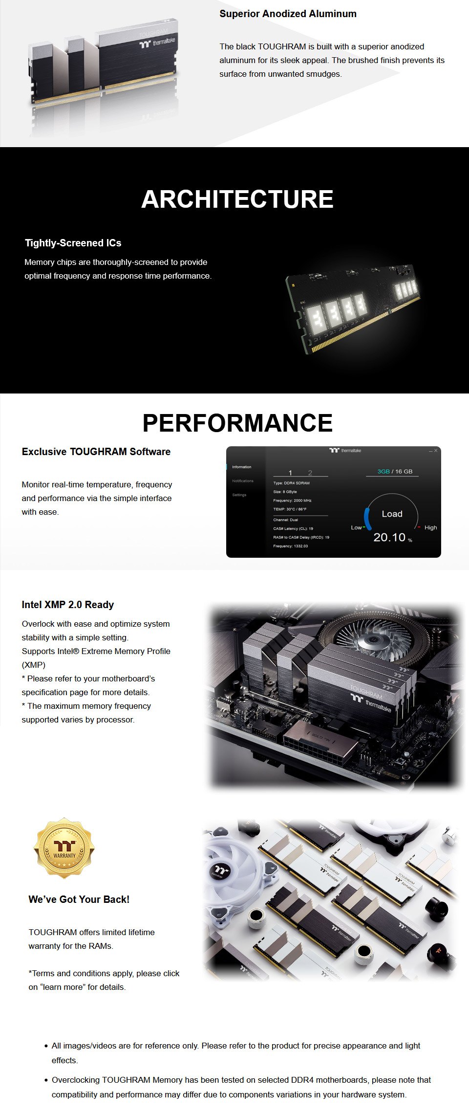 Buy Thermaltake ToughRAM 16GB (2x8GB) 4000MHz CL19 DDR4 Black ...