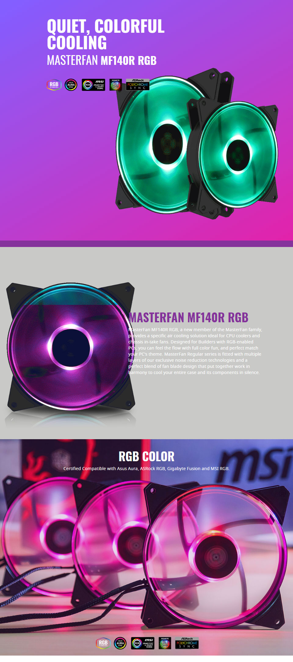 cooler master masterfan mf140r rgb