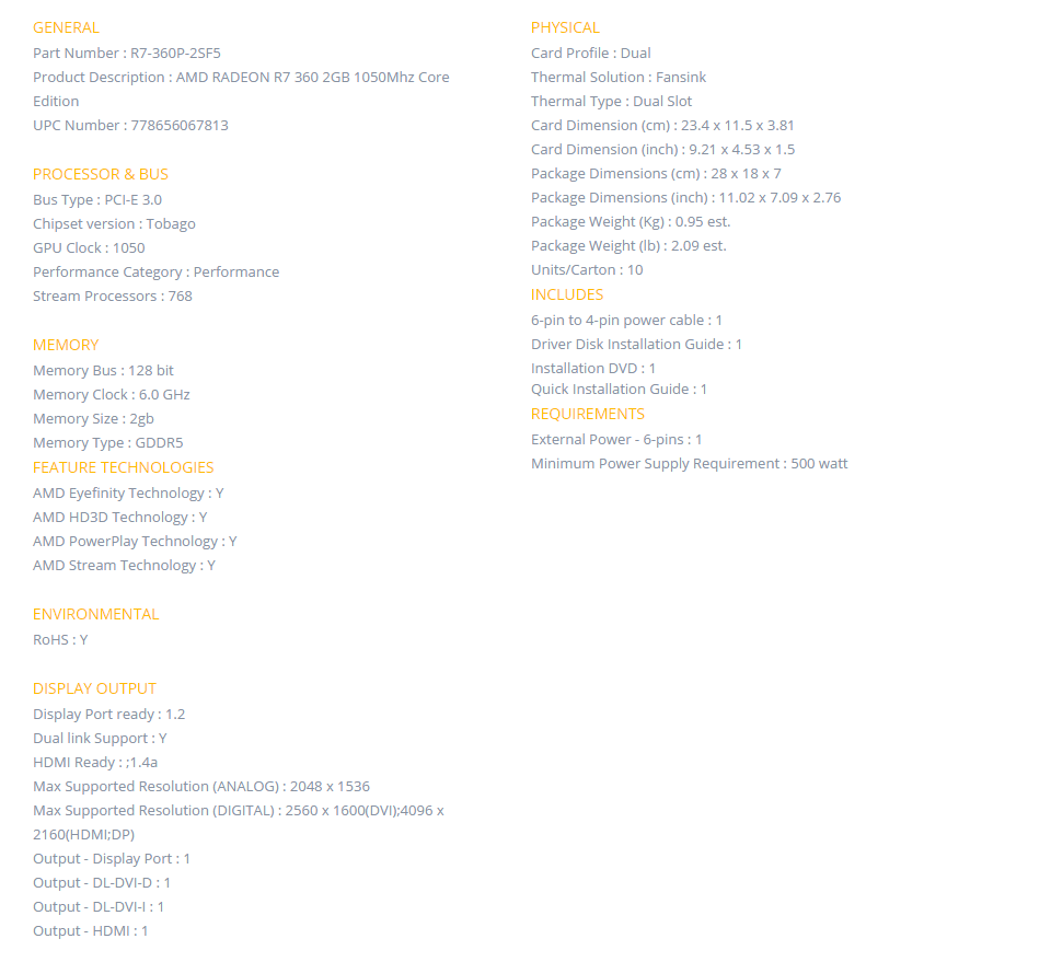 Buy XFX Radeon R7 360 Core Edition 2GB [R7-360P-2SFS] PC Case