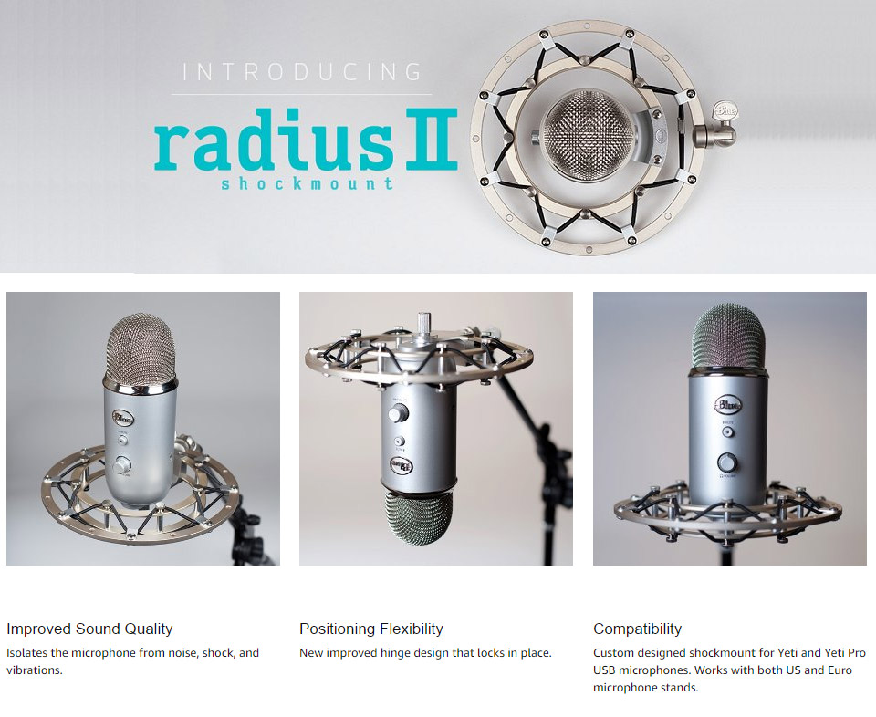 Buy Blue Microphones Radius II Yeti Suspension Mount Black [4692