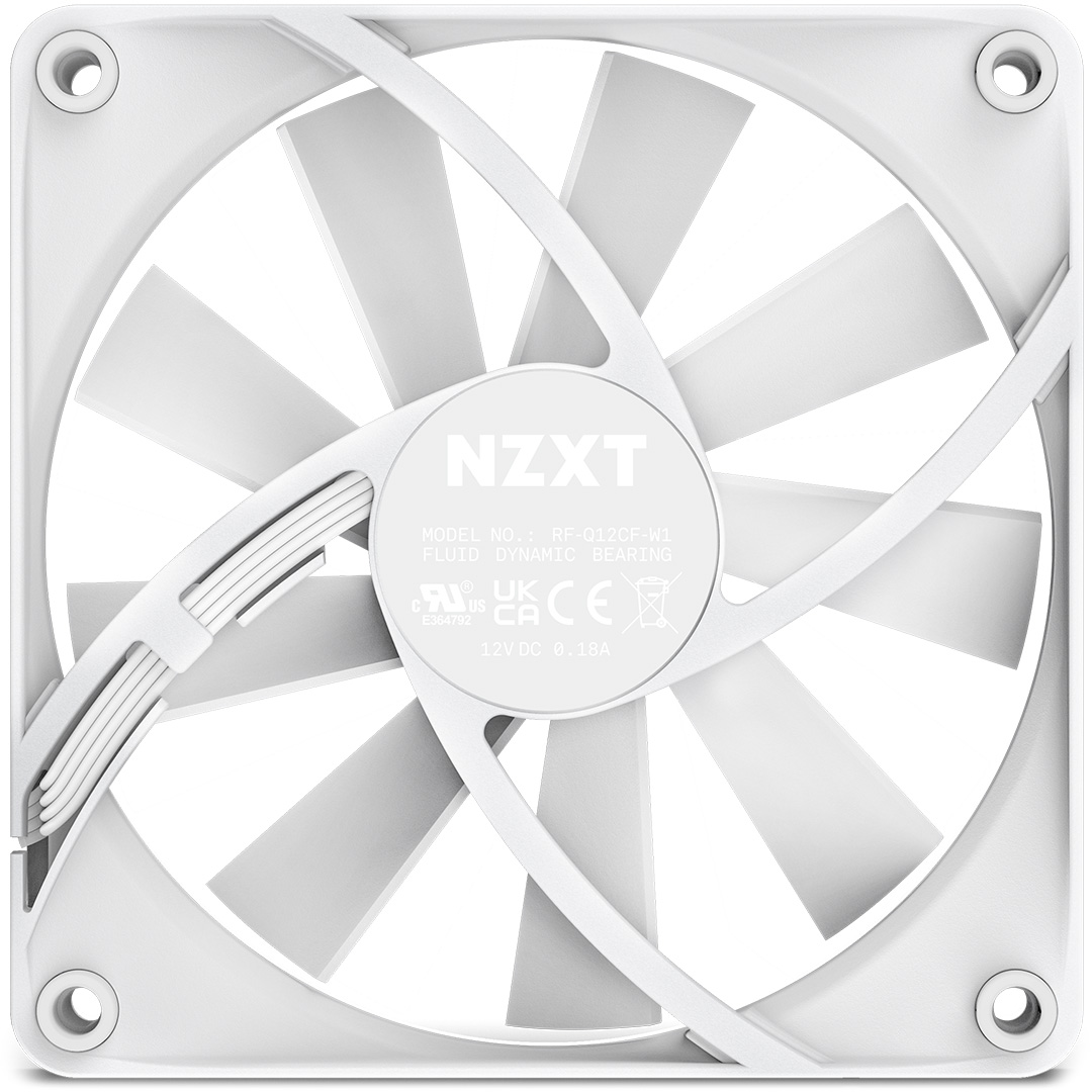 Buy NZXT F120Q Quiet Airflow Fan 120mm PWM White [RFQ12SFW1] PC