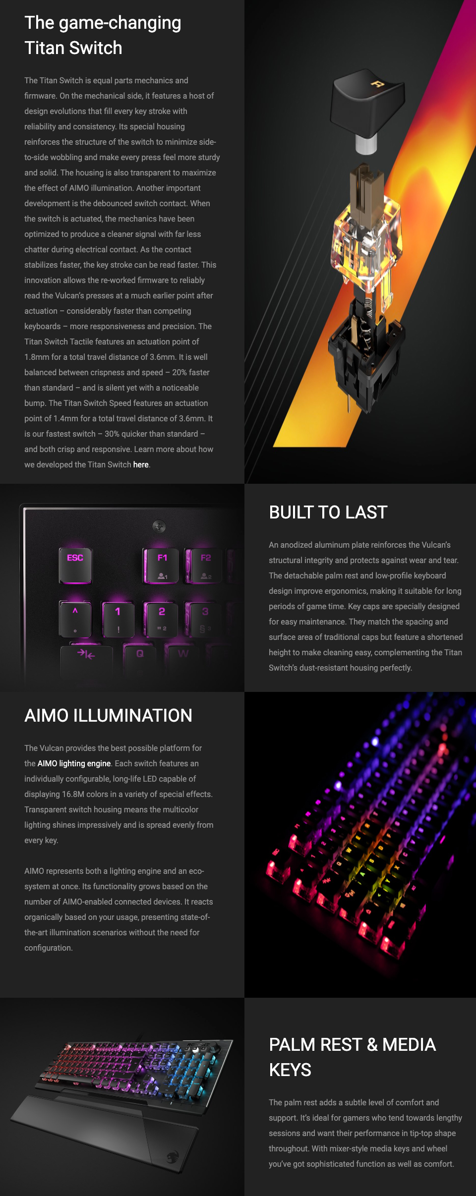 Buy Roccat Vulcan 121 Aimo Speed Mechanical Gaming Keyboard [ROC-12-671 ...