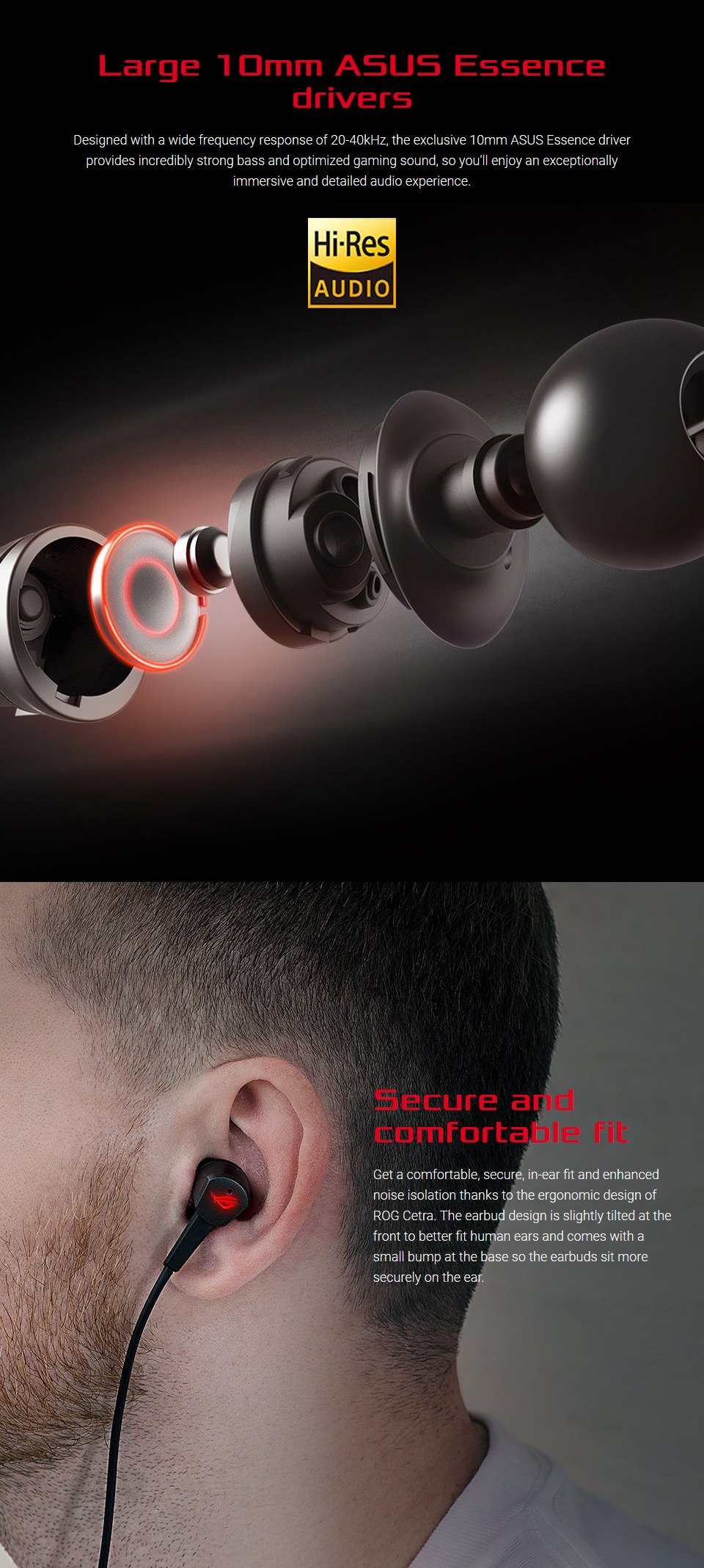 ASUS ROG Cetra In-Ear USB-C Headphones with ANC ASUS ROG Cetra In-Ear USB-C Headphones with ANC features 3