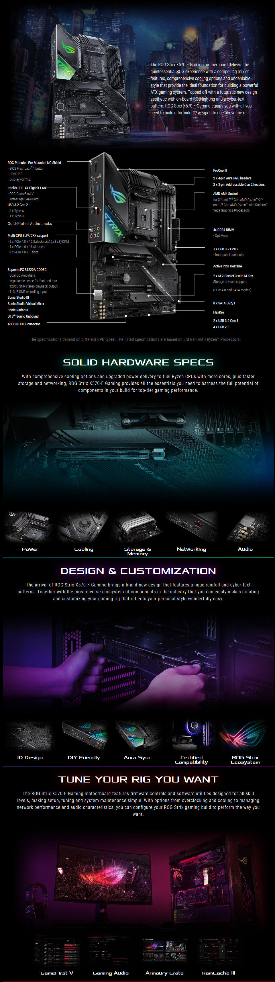 Buy Asus Rog Strix X570 F Gaming Motherboard Rog Strix X570 F Gaming Pc Case Gear Australia