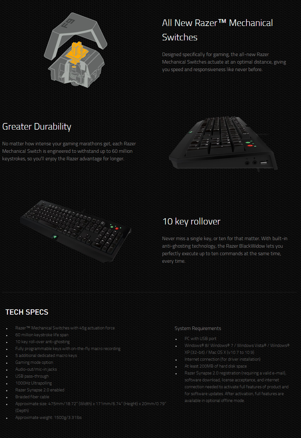 Buy Razer Blackwidow Stealth Mechanical Gaming Keyboard [RZ-BW-EXPERT ...