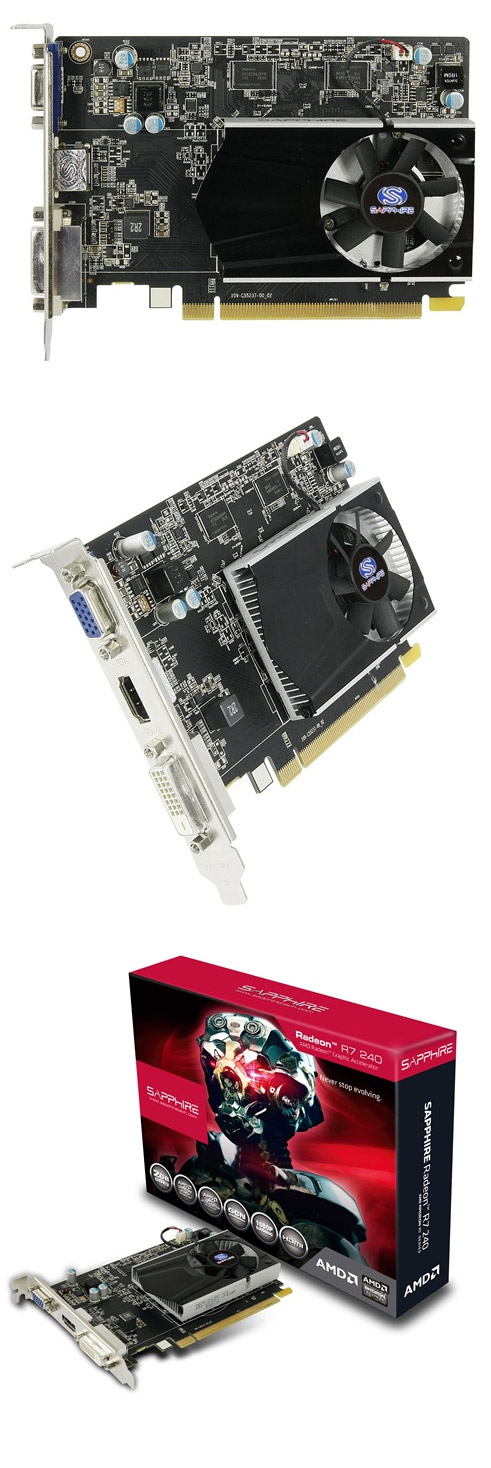 Buy Sapphire Radeon R7 240 Boost 2GB [SA-R7240-2GD3] | PC Case Gear ...