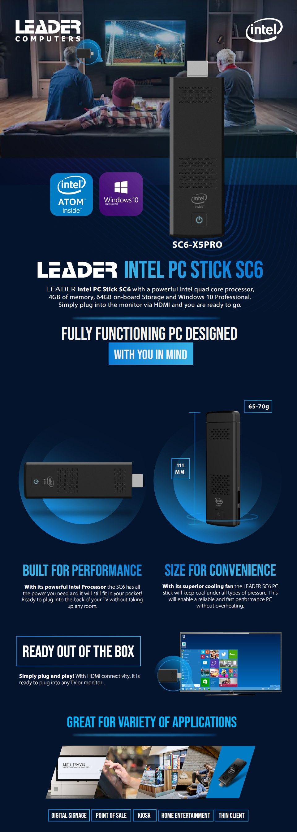 PC On A Stick ProStick SC6 Intel Inside features