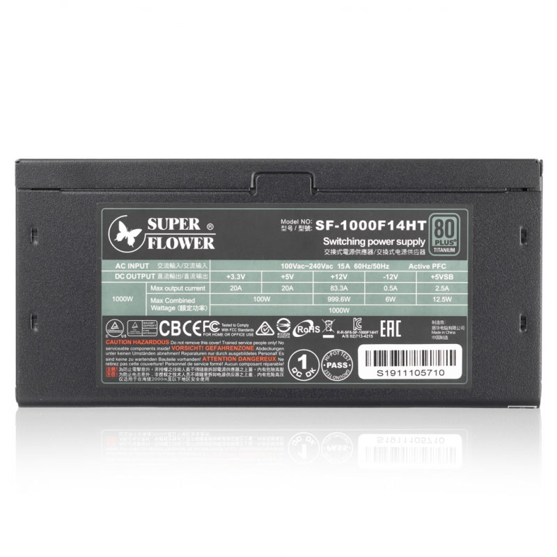 Buy Super Flower Leadex Titanium 1000W Power Supply [SF-1000F14HT] | PC ...