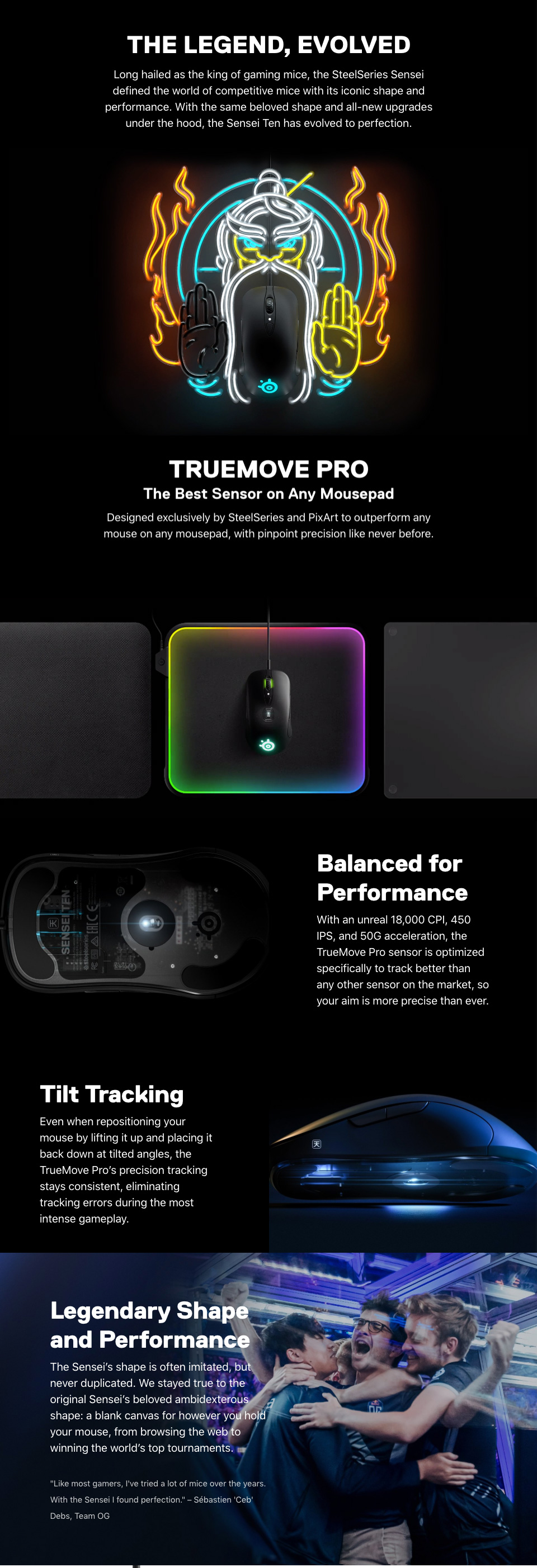 עכבר גיימינג SteelSeries Sensei Ten