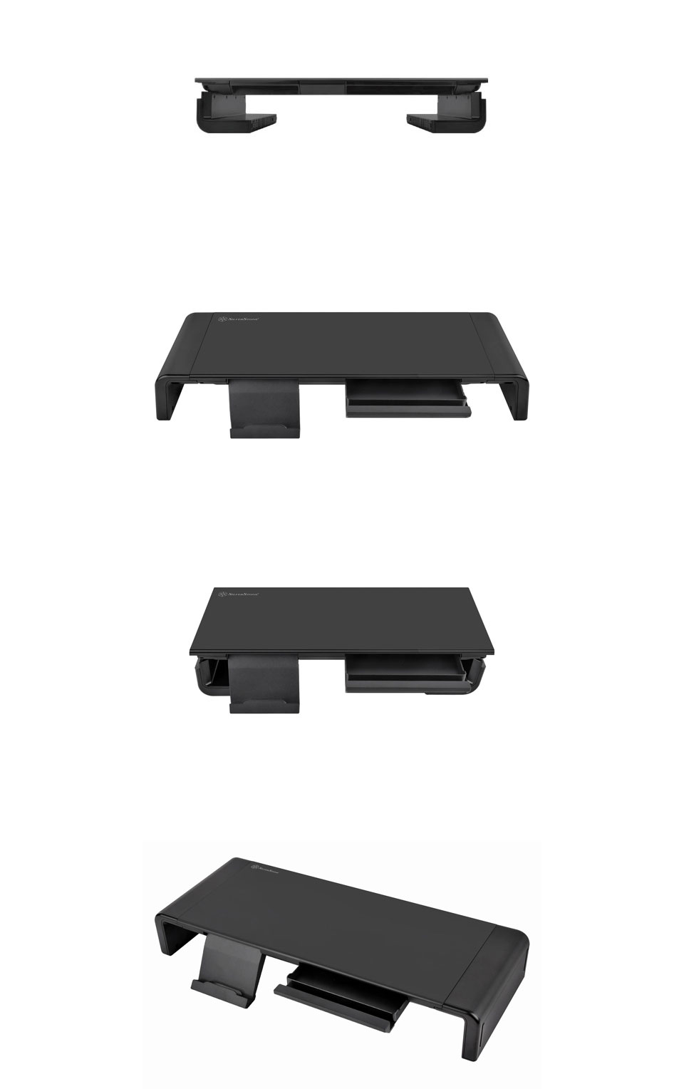 Buy SilverStone MR02 Adjustable Monitor Riser Black [SST-MR02B] | PC ...
