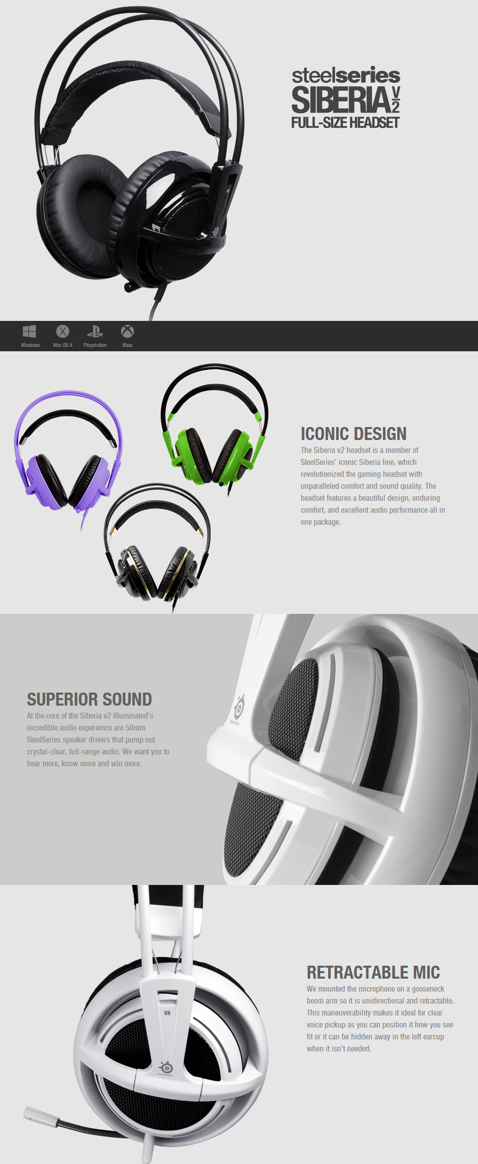Buy SteelSeries Siberia V2 Full Size Headset Black USB [STEEL-51103 ...