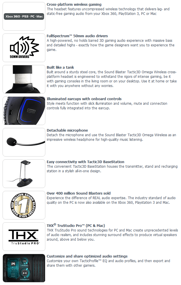 Buy Creative Tactic 3D Omega Wireless Gaming Headset [TACTIC-OMEGA