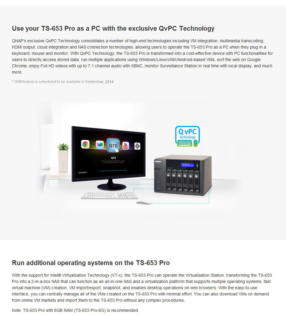Buy QNAP TS-653 Pro 2GB 6 Bay Hotswap NAS [TS-653-PRO] | PC Case