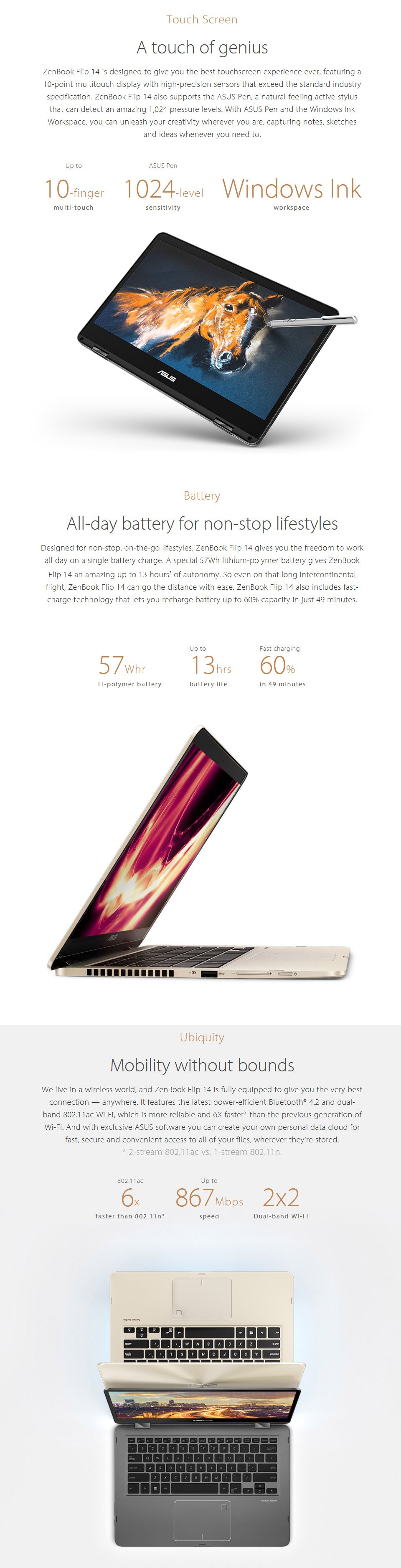 Buy ASUS ZenBook Flip Core i5 14in Touch FHD Ultrabook [UX461FA