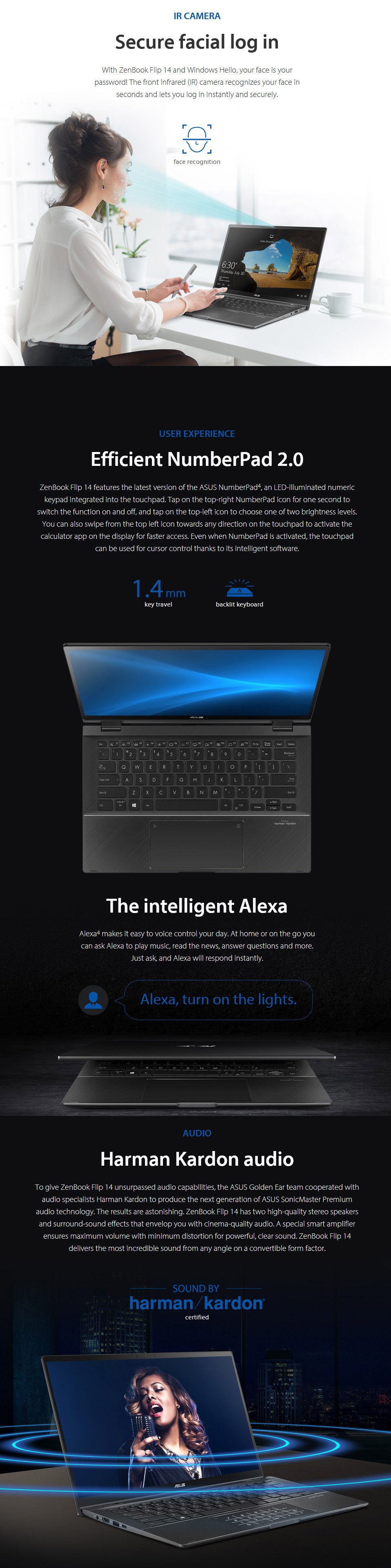 ASUS ZenBook Flip Core i5 14in Touch FHD Ultrabook ASUS ZenBook Flip Core i5 14in Touch FHD Ultrabook features 3