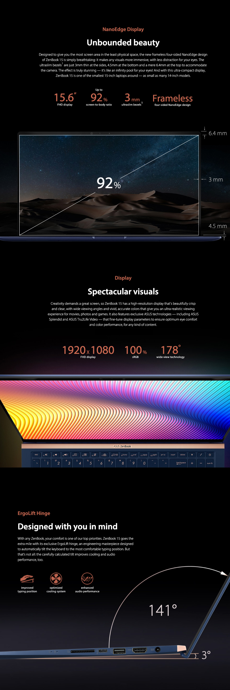 ASUS ZenBook Core i7-8565U GTX 1050 FHD 15.6in Laptop ASUS ZenBook Core i7-8565U GTX 1050 FHD 15.6in Laptop features 2