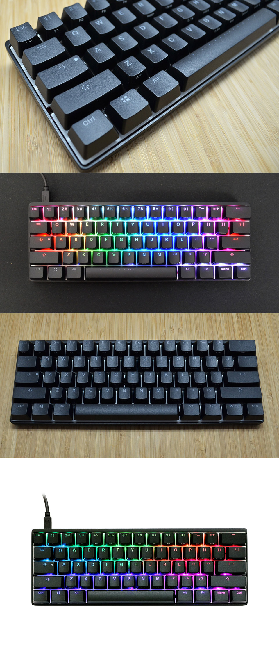 Buy Vortex RGB POK3R Black Keyboard MX Red [VTG61USBRRED] PC Case