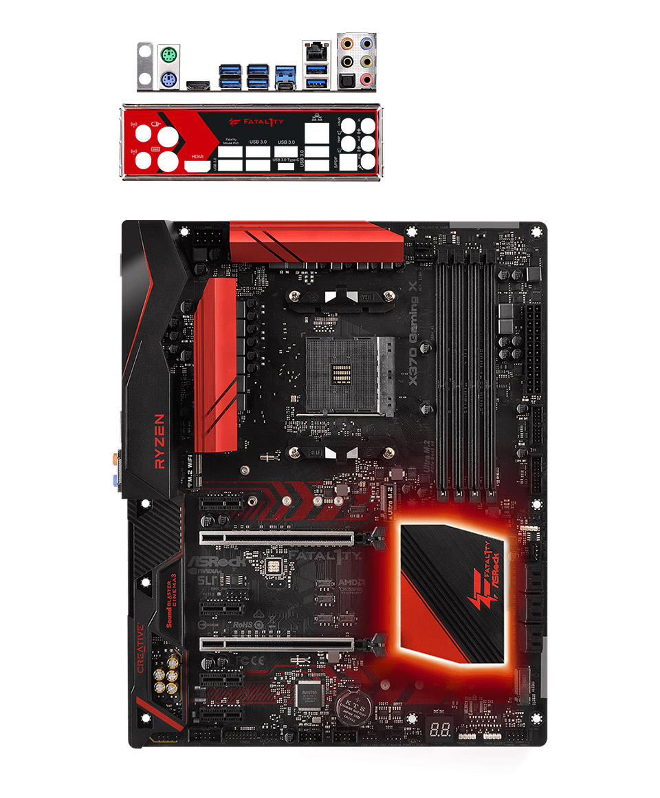 激安ASRock Fatal1ty X370、Ryzen7 1700 CPU付き 激安ASRock Fatal1ty X370、Ryzen7 1700 CPU付き ASRock