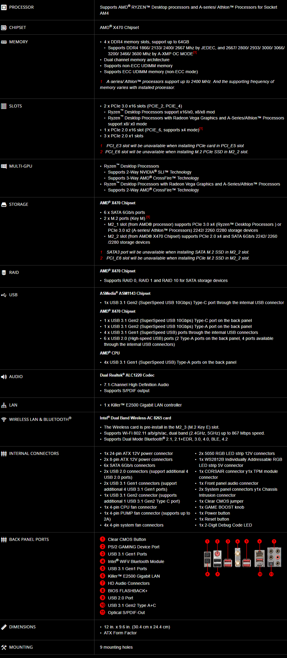 Buy MSI X470 Gaming M7 AC Motherboard [X470-GAMING-M7-AC] PC