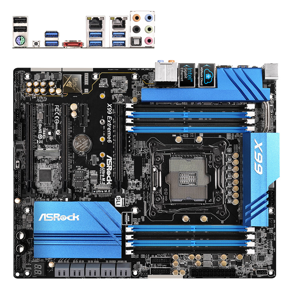 Buy ASRock X99-Extreme6 Motherboard [X99-EXTREME6] | PC Case Gear