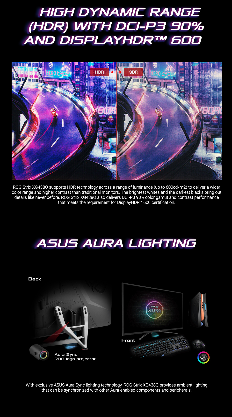 Buy ASUS ROG XG438Q UHD 120Hz FreeSync HDR 43in Monitor [XG438Q