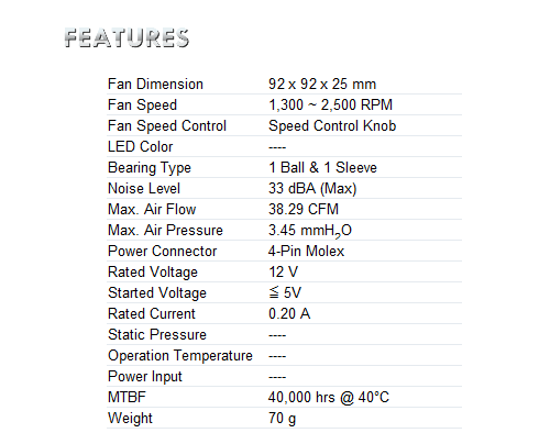 Buy Thermaltake Smart Fan II 92mm Blue LED [A2017] | PC Case Gear Australia