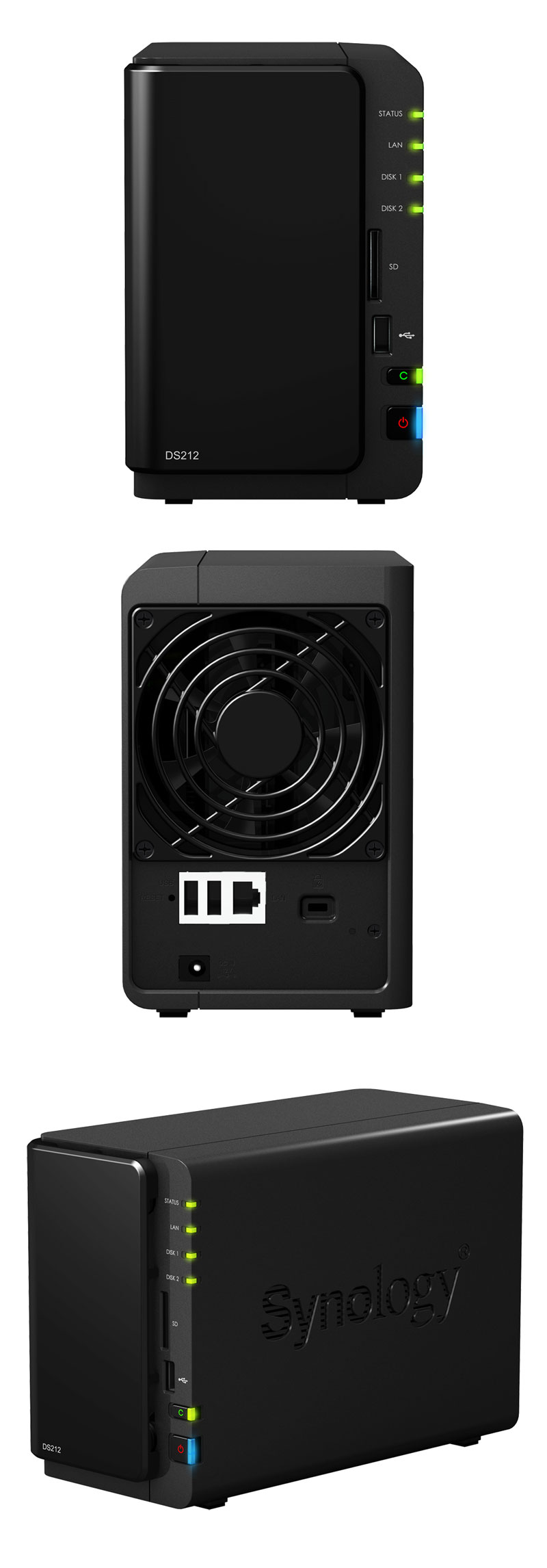 Buy Synology DS212 2 Bay NAS Server [DS212] | PC Case Gear Australia