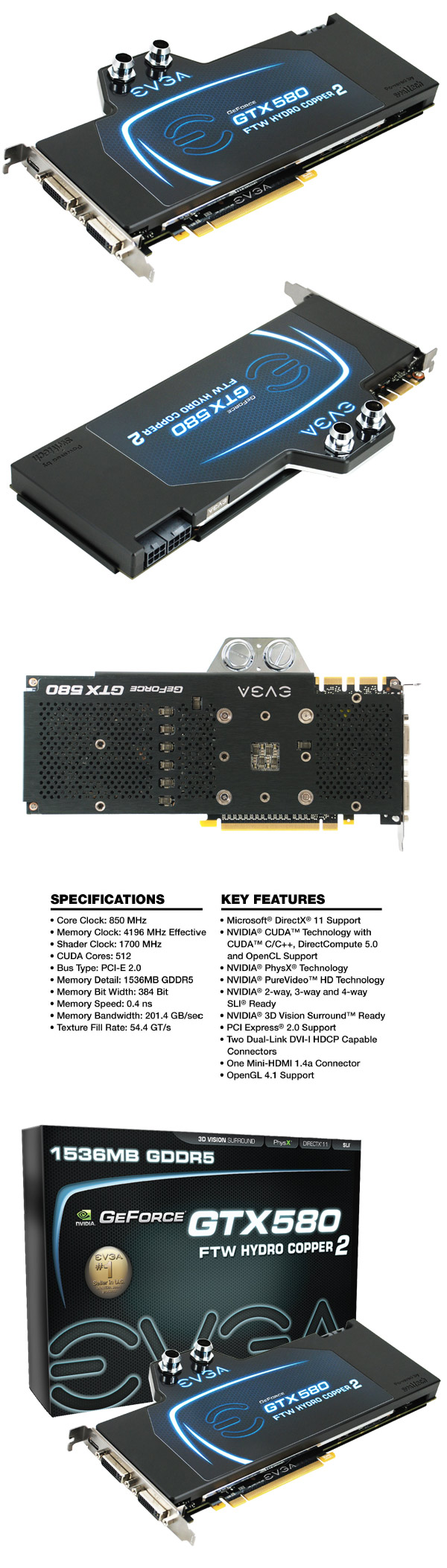 Buy EVGA GeForce GTX 580 FTW Hydro Copper 2 [zzz015-P3-1589] | PC