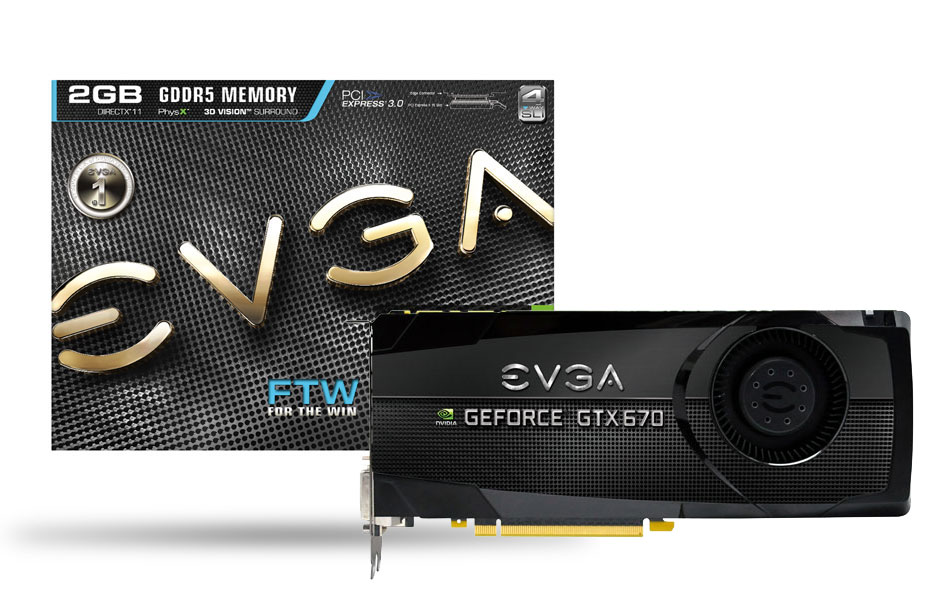 Buy EVGA GeForce GTX 670 2GB FTW [02G-P4-2678-KR] PC Case Gear