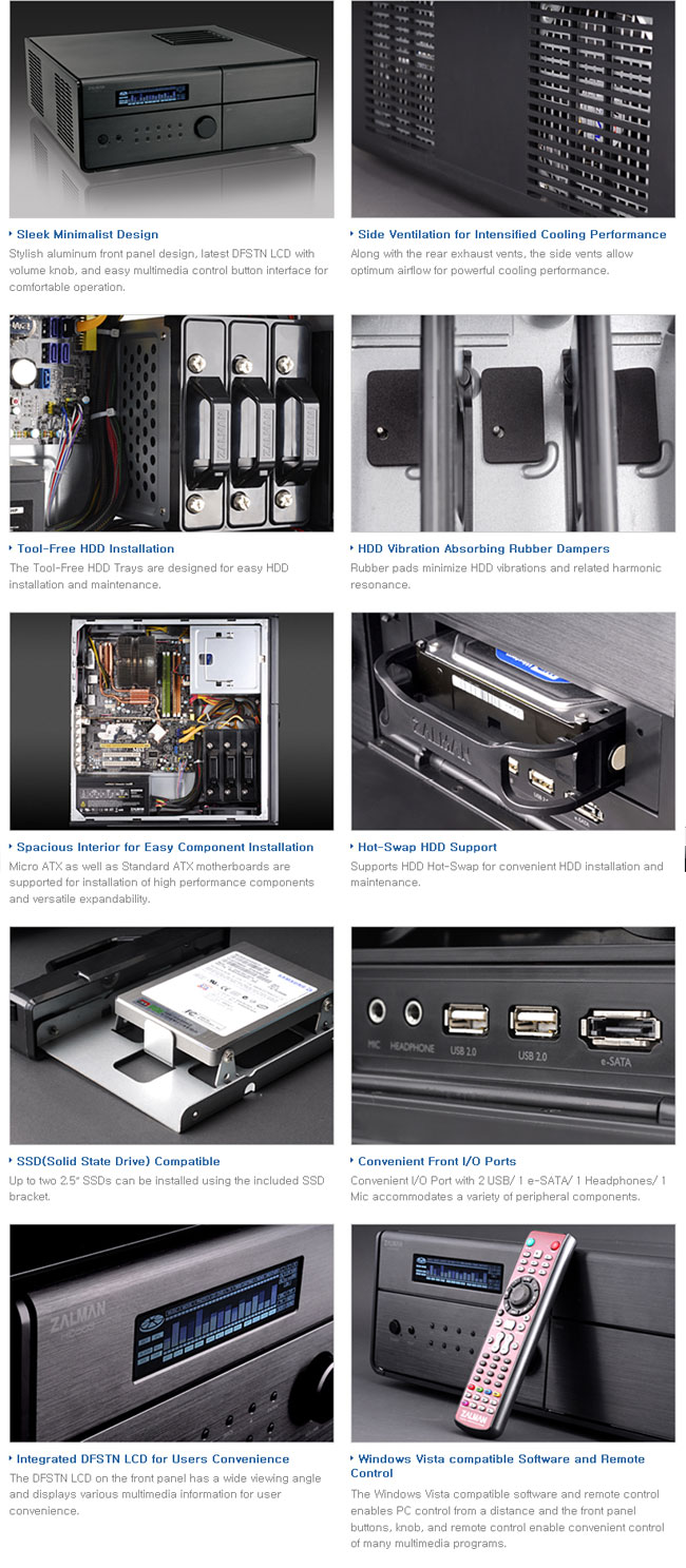 Buy Zalman HD503 HTPC Case [HD503-BL] | PC Case Gear Australia