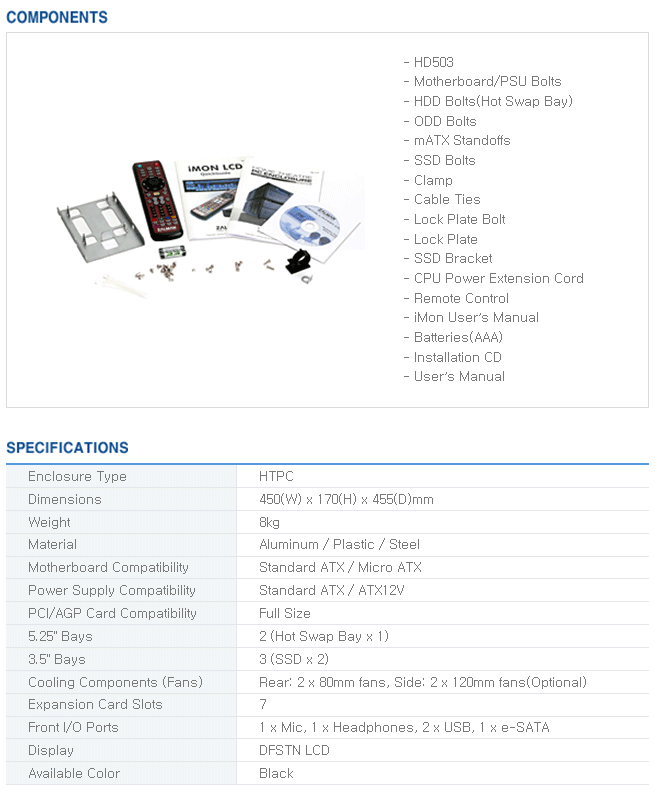 Buy Zalman HD503 HTPC Case [HD503-BL] | PC Case Gear Australia