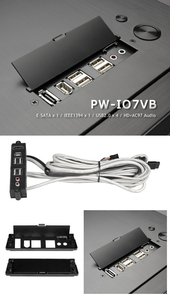 Buy Lian Li Black PW-IO7VB Multimedia I/O Port Kit [LL-PW-IO7VB] | PC ...
