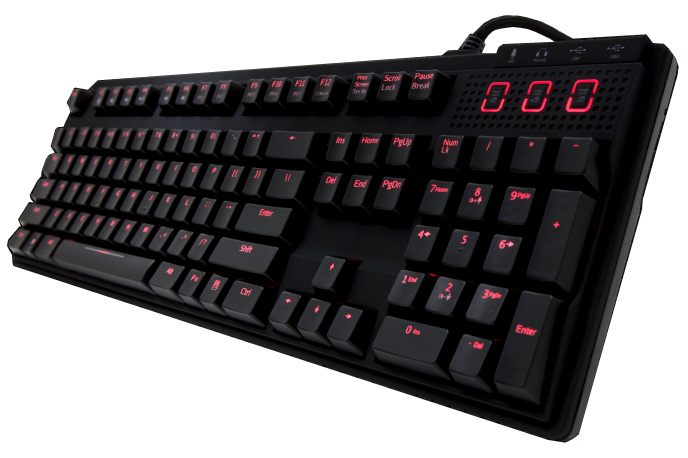 Buy Max Keyboard Nighthawk X9 Red Backlit Mechanical Keyboard ...