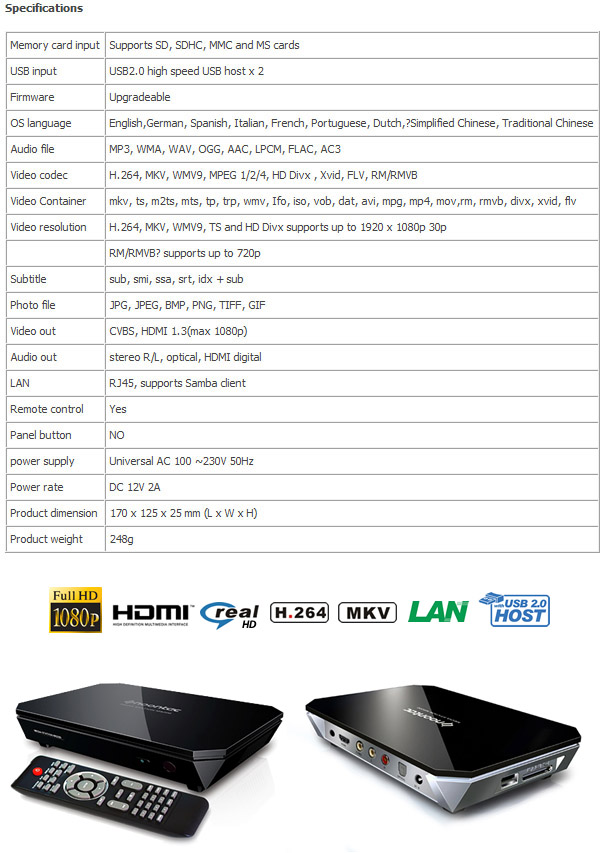 Buy Noontec MovieDock A6 Media Player [HMPOTHNMDA6A] PC Case Gear