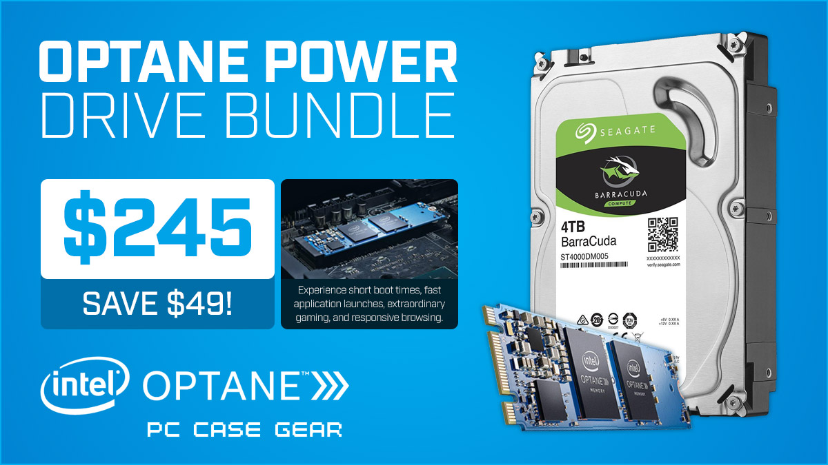 Buy PCCG Optane Power Drive Bundle [PCCGOPTANEPOWER] PC Case Gear Australia