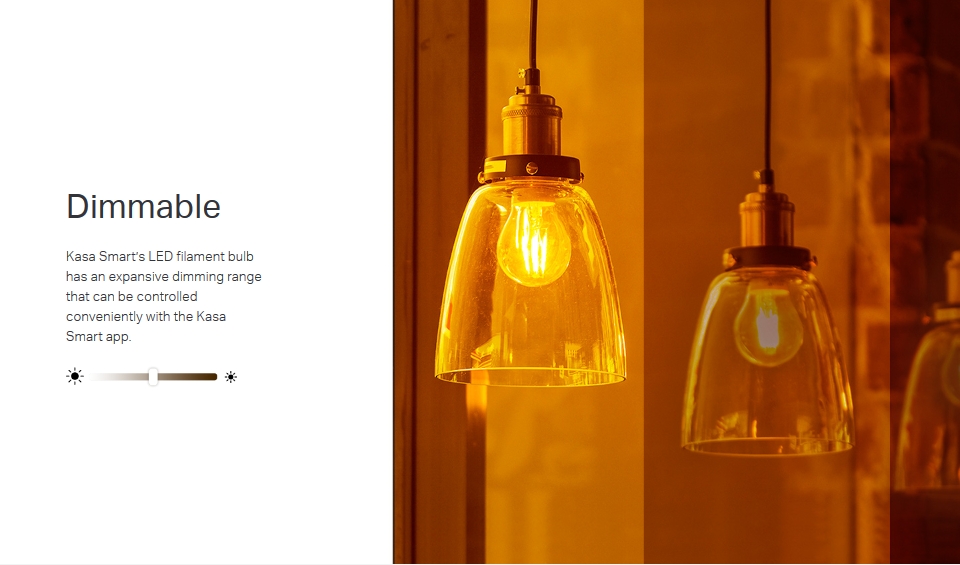 TP-Link KL60 Warm Amber Filament Smart Wi-Fi LED Bulb TP-Link KL60 Warm Amber Filament Smart Wi-Fi LED Bulb features 4