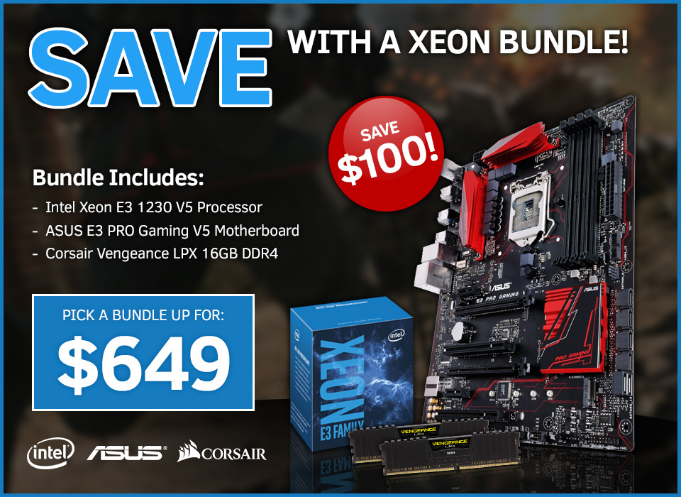 Buy PCCG Xeon Pro Gaming Bundle [PCCGXEONPROBUNDLE] PC Case Gear